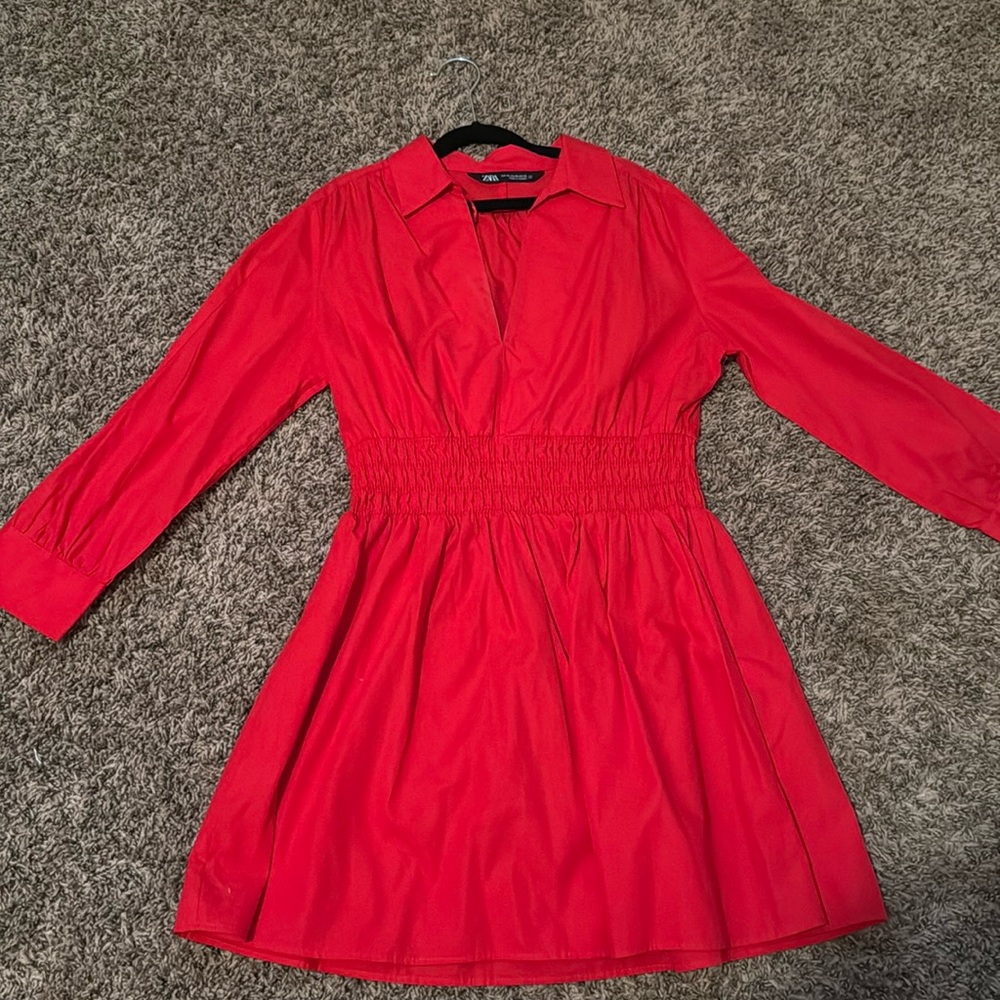 Zara red dress
